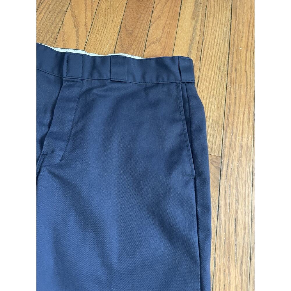 Dickies 874 Original Fit Work Pants Mens 34x29 Navy Blue Flat Front Chino 874NV - Picture 4 of 14